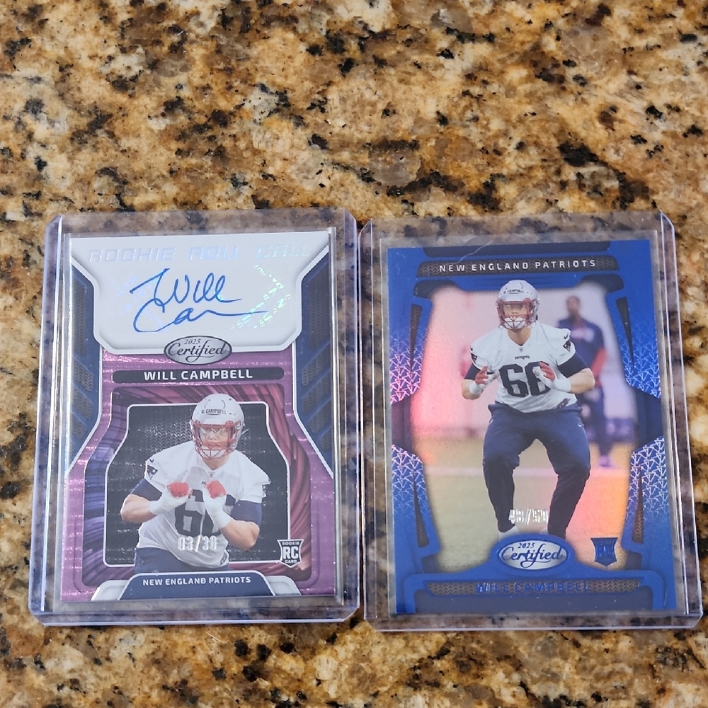 Rookie Football Card Set - Blue and Purple